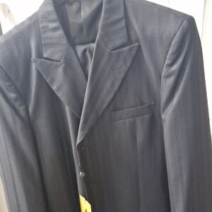 Classic Black Pinstripe Boys Suit
